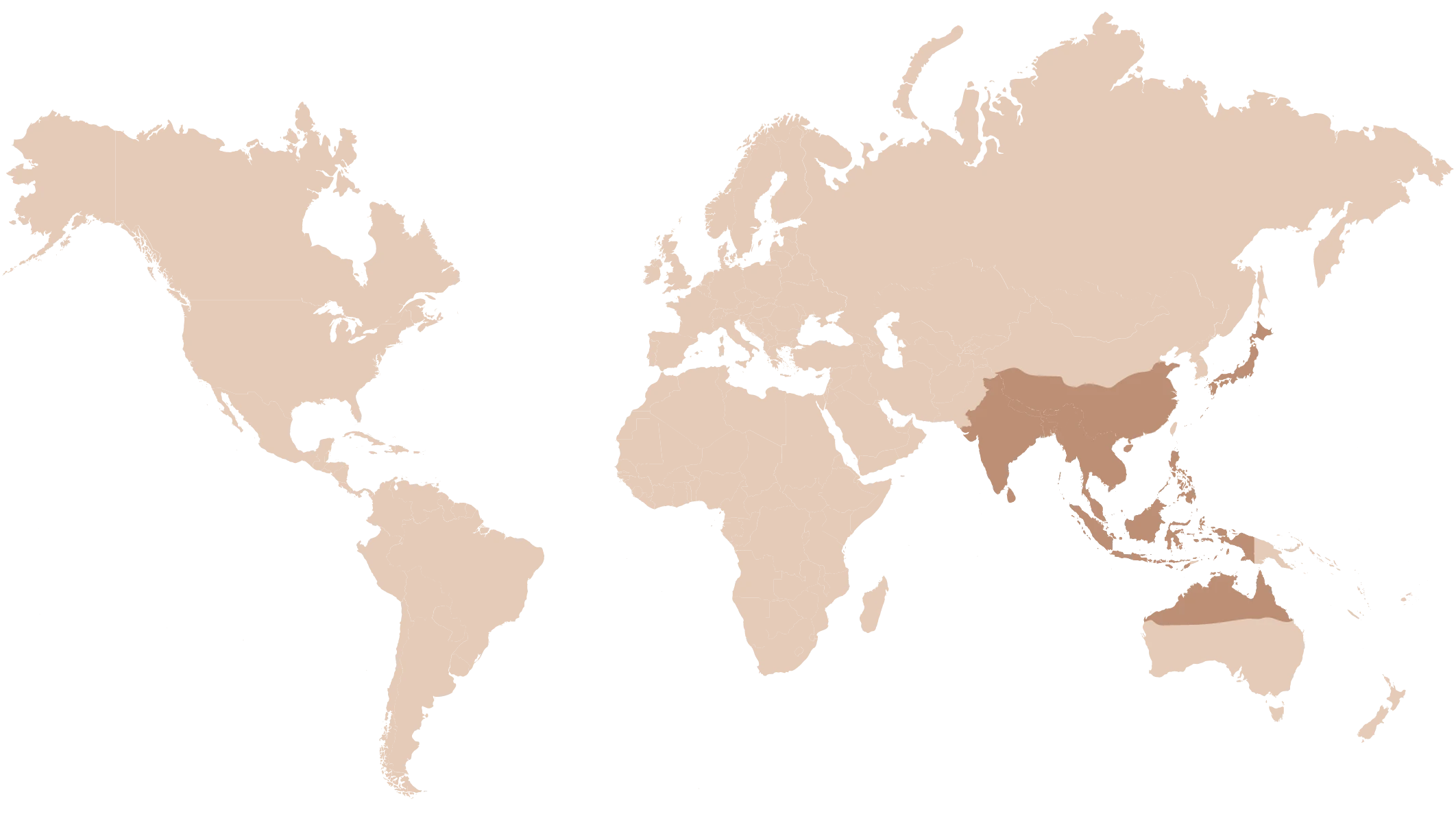Common Evening Brown geographic range map