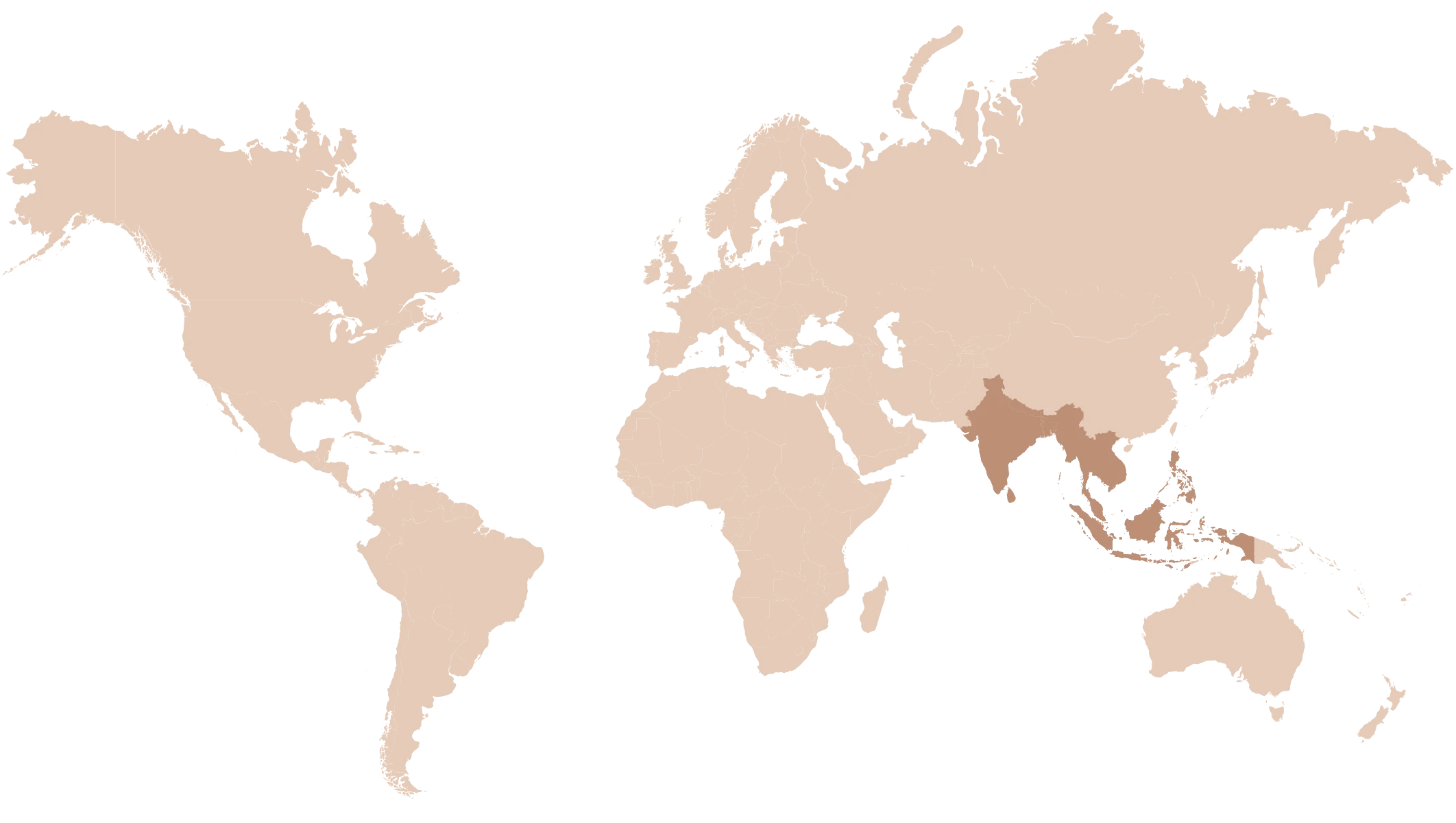 Common Wanderer geographic range map