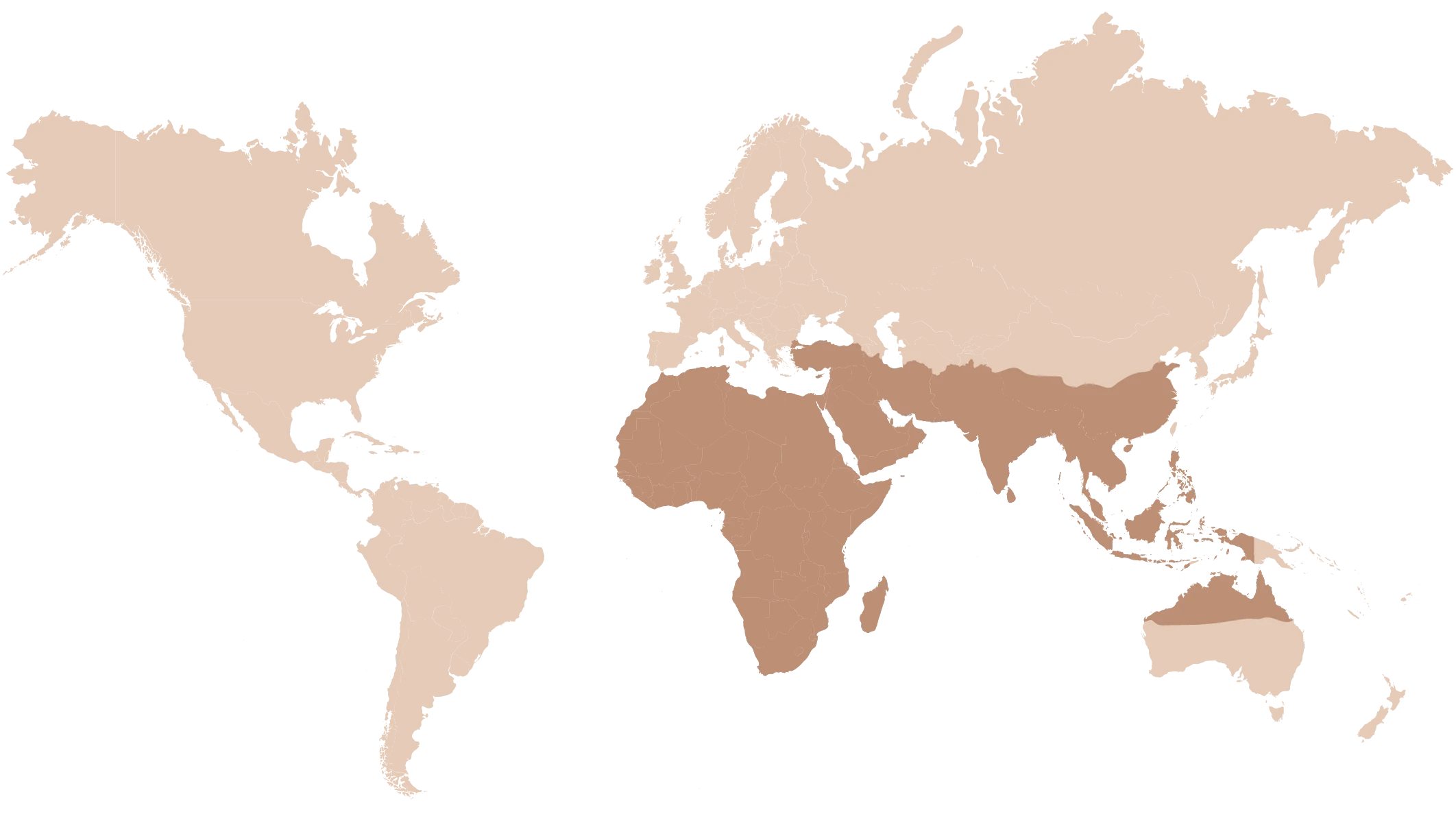 Plain Tiger geographic range map