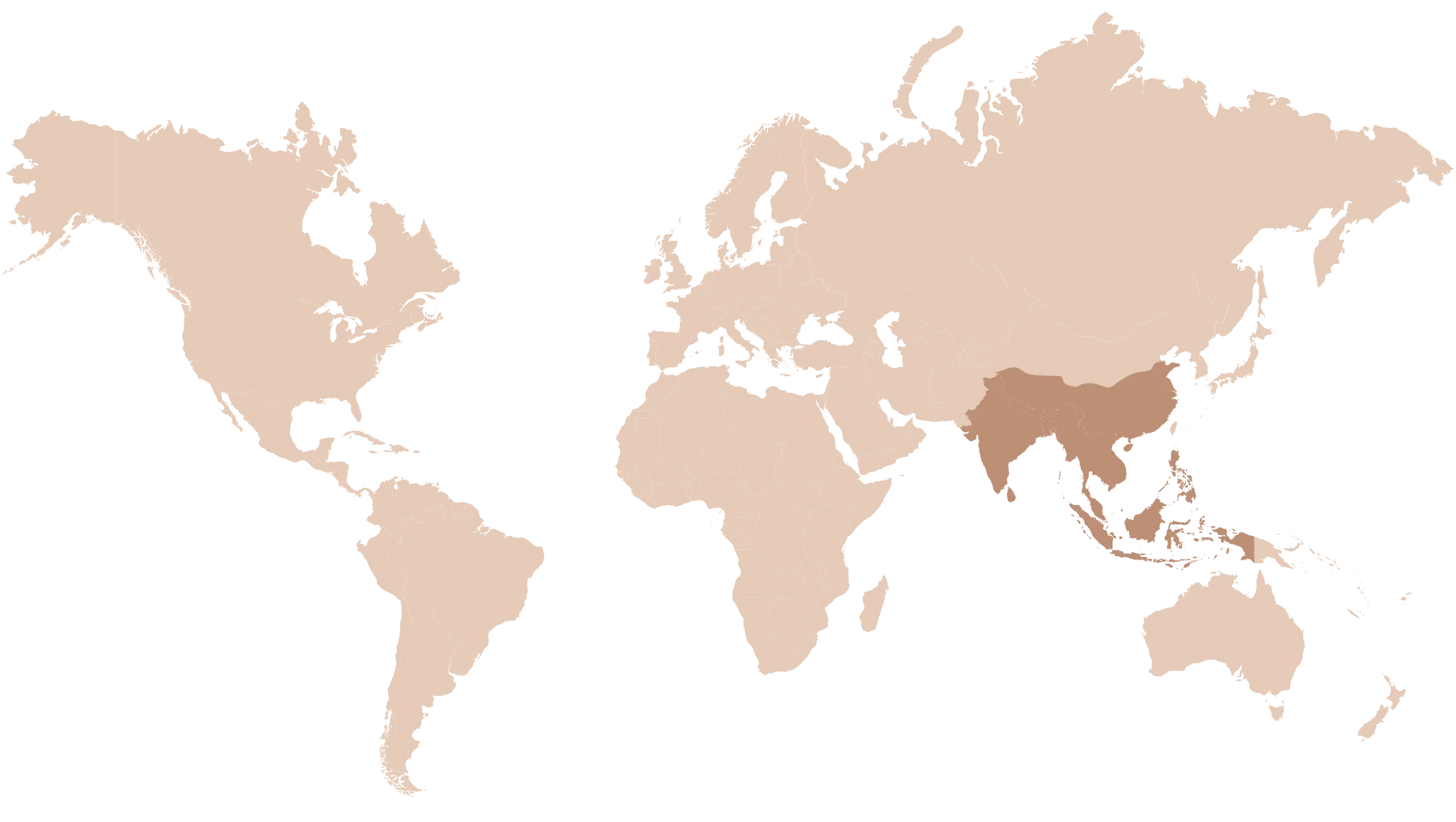 Psyche geographic range map