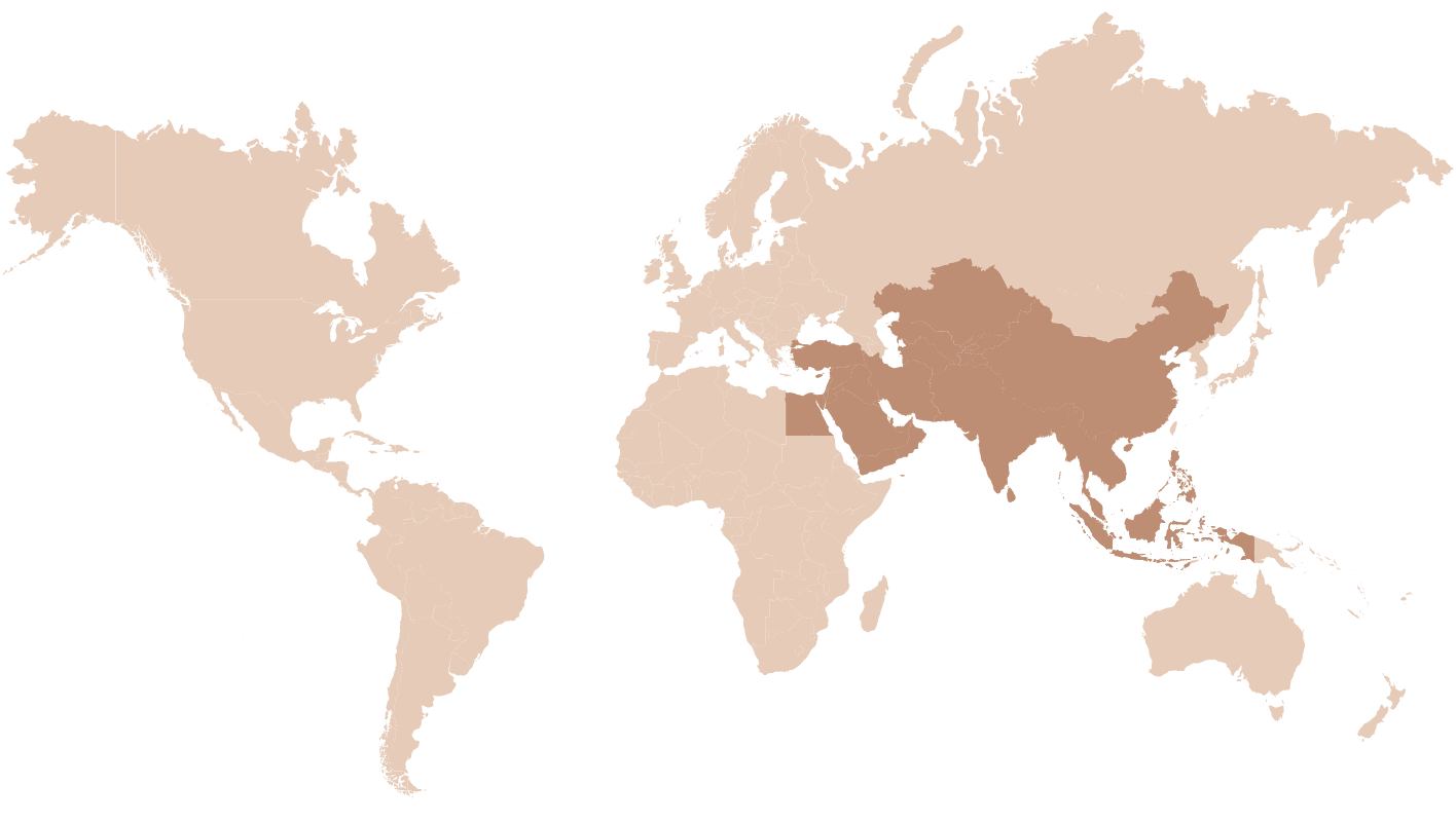 Asian Paradise Flycatcher geographic range map